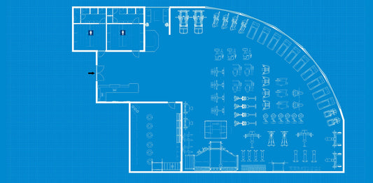 Gym fitness center blueprints